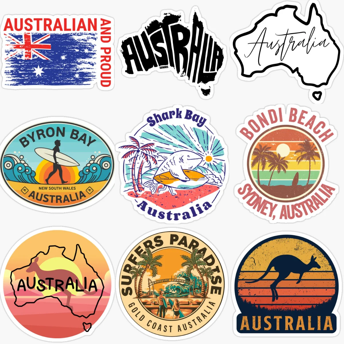 Car Accessories Australia - Adesivi Creativi in PVC con Bandiera